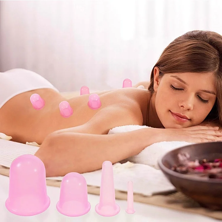 Reusable Health Care Silicone Body Massage Chinese Cupping Set Suction Cups Anti Cellulite Silicone Vacuum Therapy Massage Cups