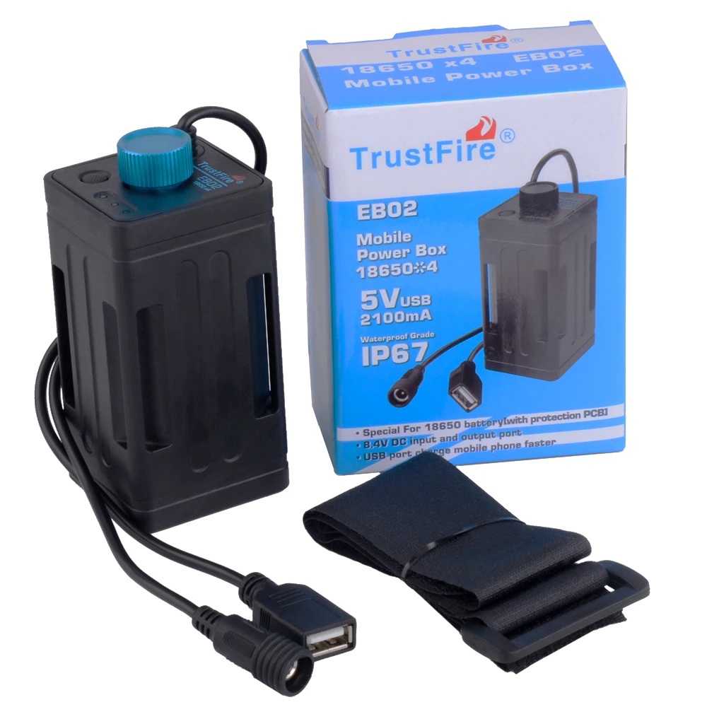 TrustFire EB02 литий-ионный аккумулятор 4*18650 для велосипедной