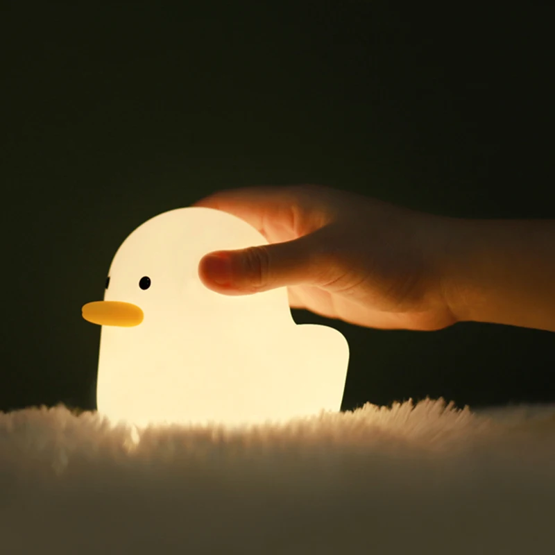 Wholesale Small Duck Led Night Sleeping Lamp Rechargeable USB Table Lamp Home Bedroom Decors