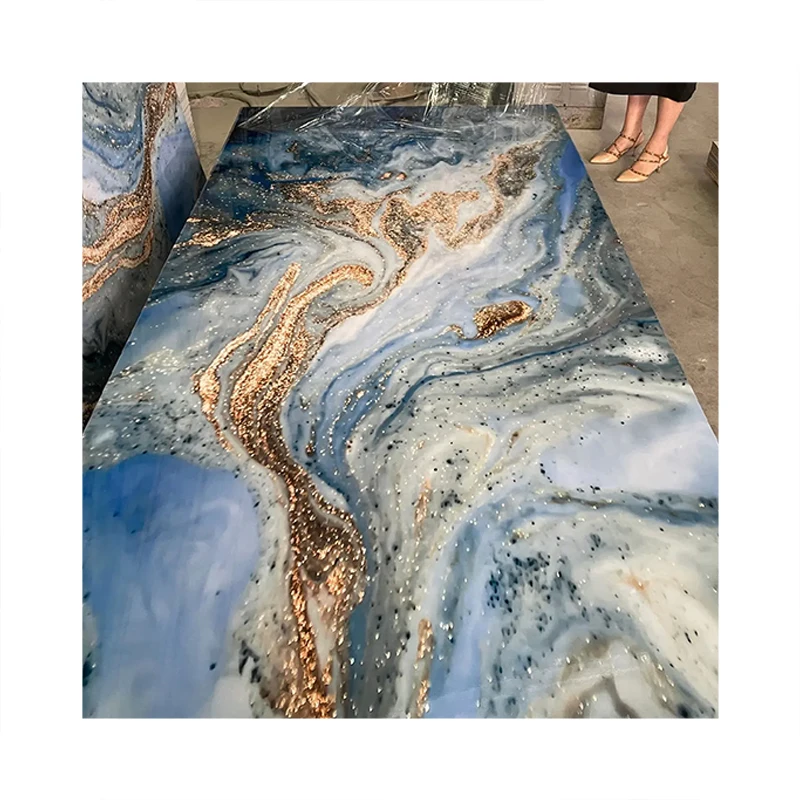 1220*2440mm UV Laminated Plastic Sheet PVC Marble Sheet