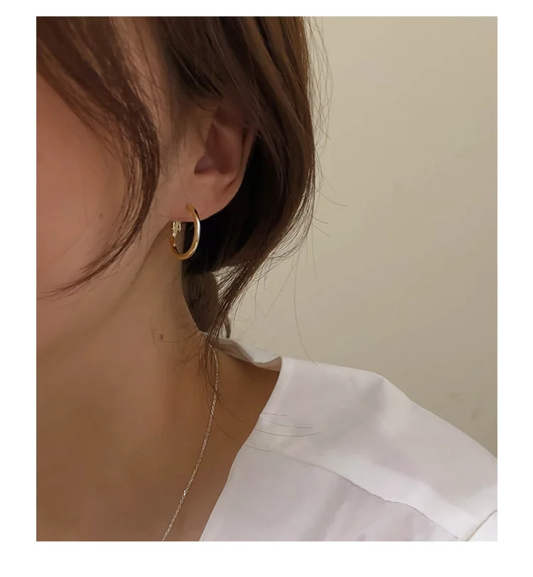 JUHU  New resin acrylic metal set earrings simple retro niche earrings alloy jewelry series for women 2020