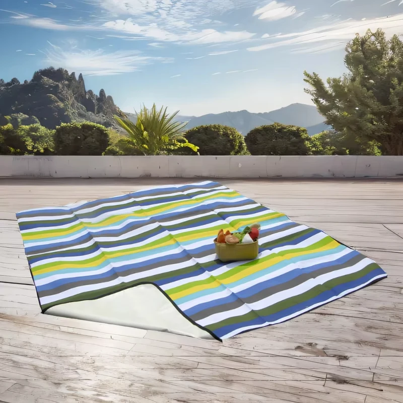 Custom Printed Waterproof Portable Lightweight Picnic Mat Folding Camping Mattress Blanket