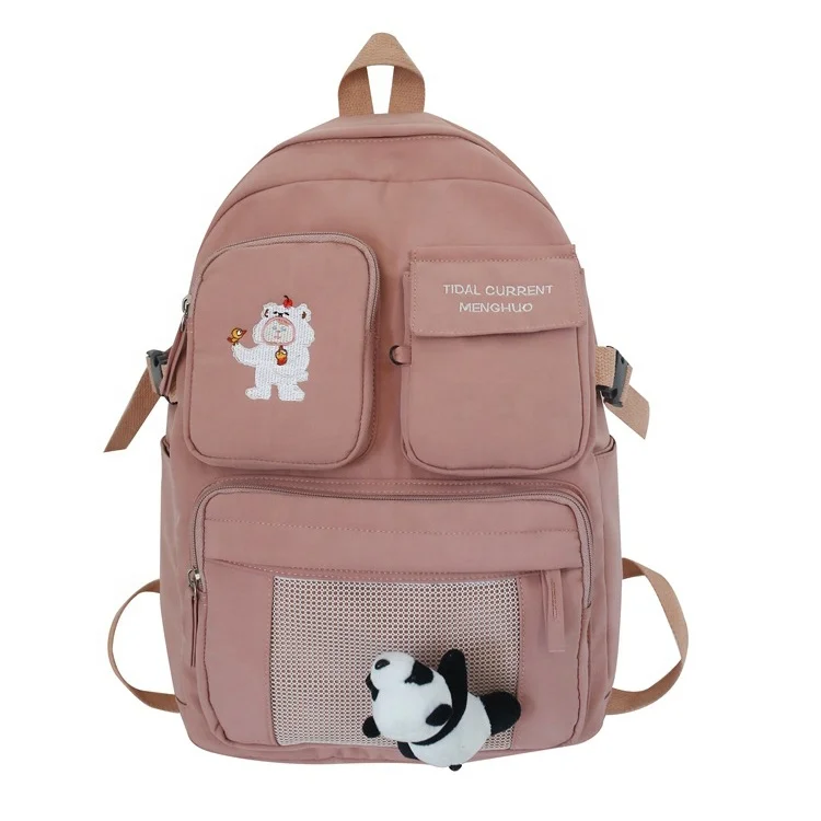 
Lady Fashion Bag Teenage Girl Woman multi - pocket INS Design Large capacity Large Purse Stylish school Backpack 