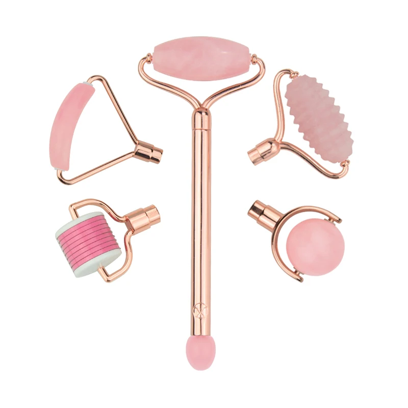 2020 Beauty DIY Detachable Rose Quartz jade roller for face