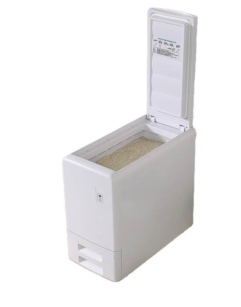 Automatic Rice Dispenser with Measuring Cup Smart Constant Temperature Keep Fresh Rice Storage Refrigerator Food Containers 60W