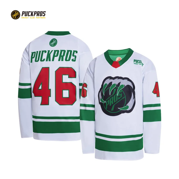 OEM Professional High Quality Sublimation Embroidery Logo for Hockey Club Teams Ice Hockey Jersey  Custom