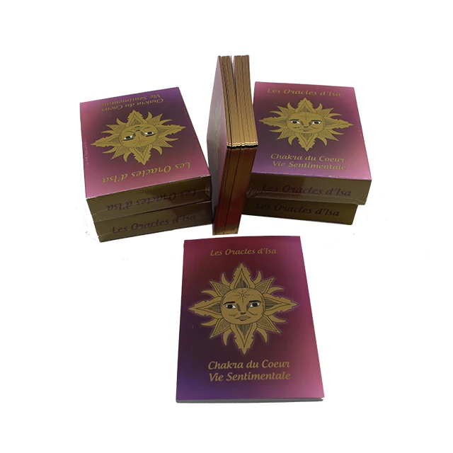 Custom Luxury Gilded Edges Tarot Cards With Booklet Custom Printed