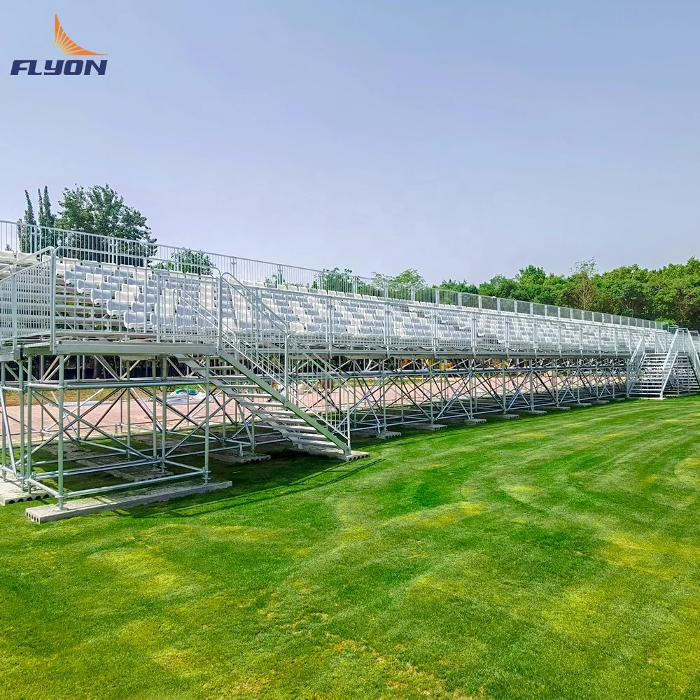 Outdoor Event Aluminum Bleacher with Plastic Seats for Sports Exhibition Concerts Football Gym Use Durable Scaffolding Material