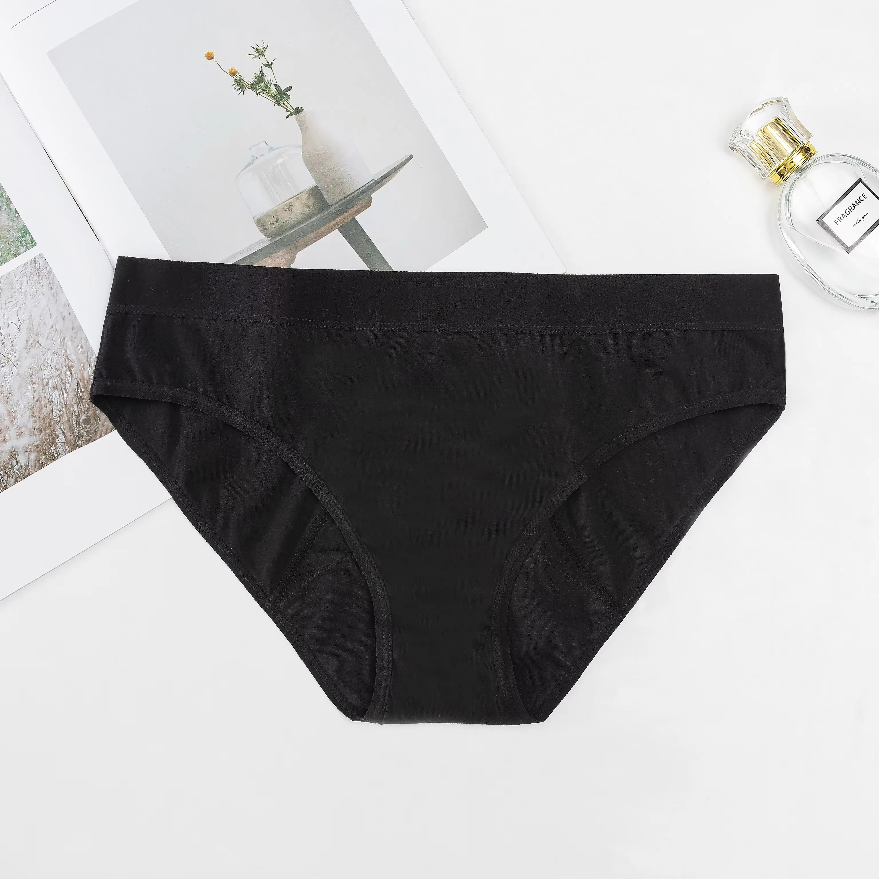 8035 Wholesale Briefs 4 Layers Absorb Menstrual Panties Leak Proof Practical Functional Period Panties for Woman