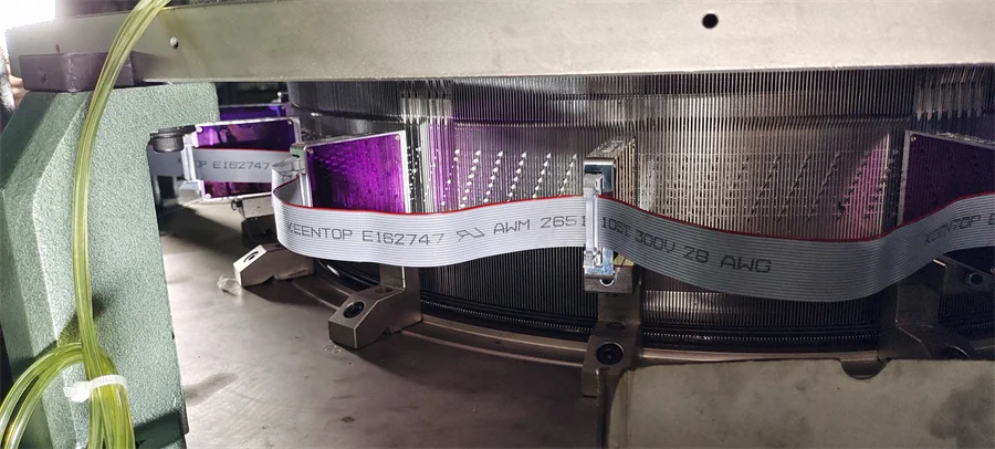 Double Jersey Textile Parka Raccoon And Mink Fabric Circular Knitting Machine