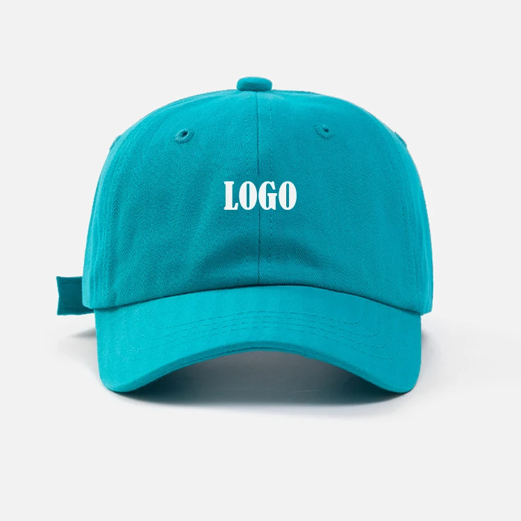Unstructured 6 panels dad hats with cotton material custom embroidery logo caps