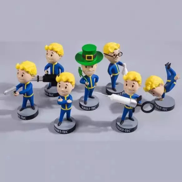 hot sell 28 style Classic Games Vault Boy Figure Toy With Box Fallout 4 1 2 3 Figure Q Version Cute Cartoon Model Doll