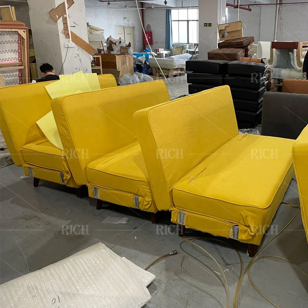 yellow folding sofa cum bed European style single sofa bed chair foldable sofa bed