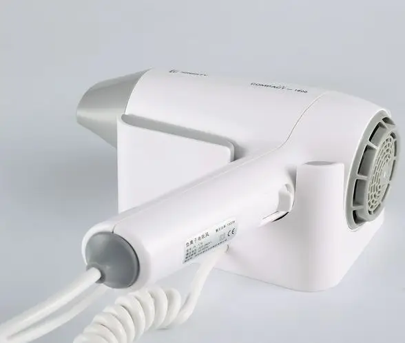 Wall mounted ABS plastic white black 1800W negative ion very power hair dryer for hotel rpm