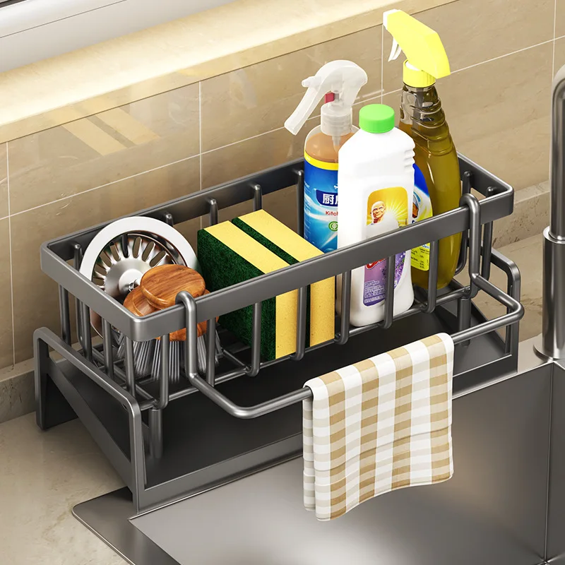 Wholesale Multifunctional Metal Kitchen Sink Punching-free Sink Caddy