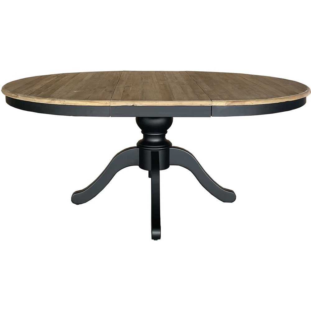 Выдвижной круглый обеденный стол D1639 из массива дерева в античном французском стиле