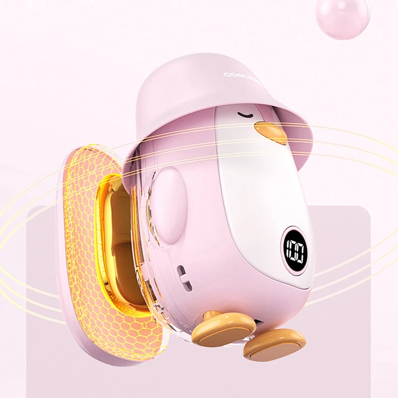 2 In 1 Mini Cute Penguin Portable USB Rechargeable Electric Warmer Heater For Hand Winter Indoor Outdoor With Power Bank Display
