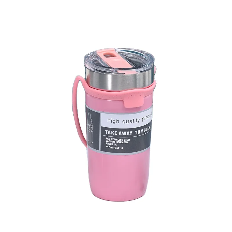 New Arrival 304 Stainless Steel 550ml Large Ice Thermos Cup Portable Car Tumble Handle Water Bottle Wholesale