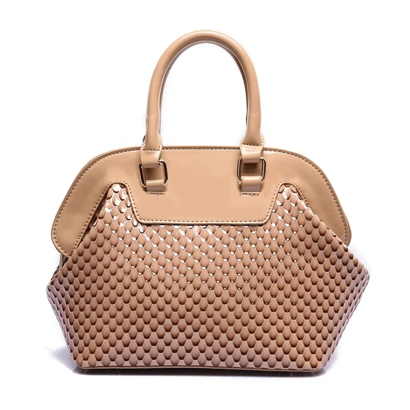 
Best selling shine Jacquard pattern PU women handbag 6 sets wholesale girls purses manufacturer ladies promotional set bags 