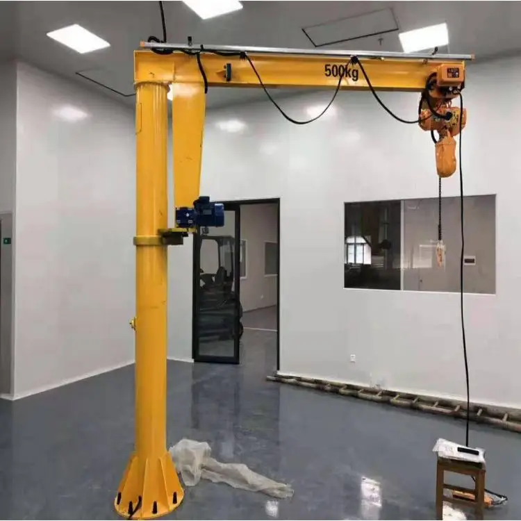 5t Jib Cranes Workshop 360 Degree Floor Mounted Jib Crane with Wheels for Sale