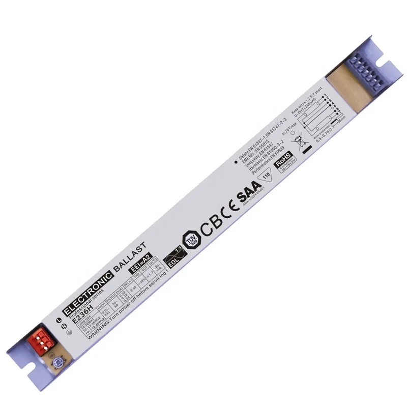 T5 2X58W 2x54w  dimmable electronic ballast for  Fluorescent Lamp power factor 0.98pf EMC protection high quality