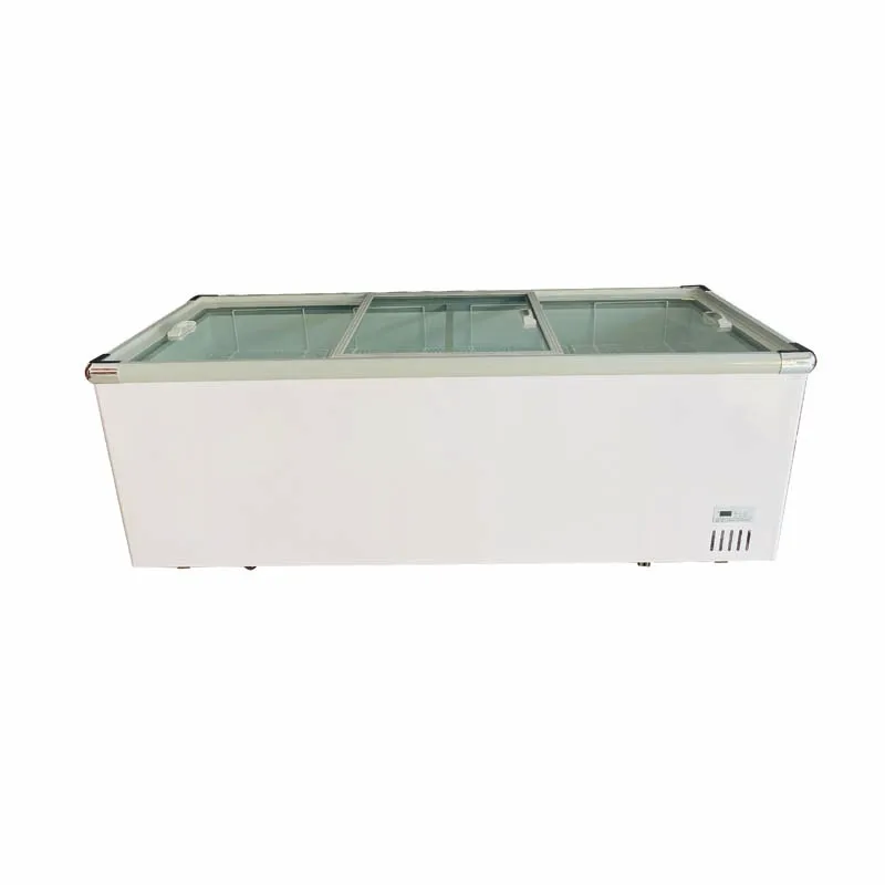 Special Hot Selling Fruit Cut Fresh Open Supermarket Double Step Air Curtain Astech Horizontal Freezer