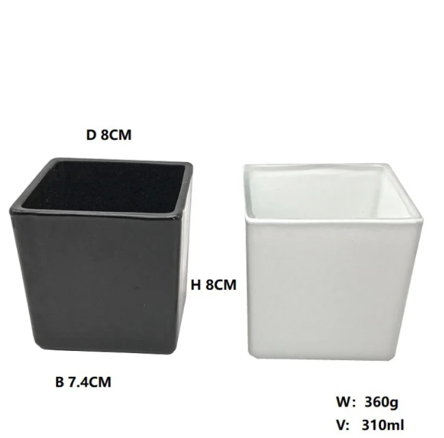 square glass jar with wooden lid candle container candle jar