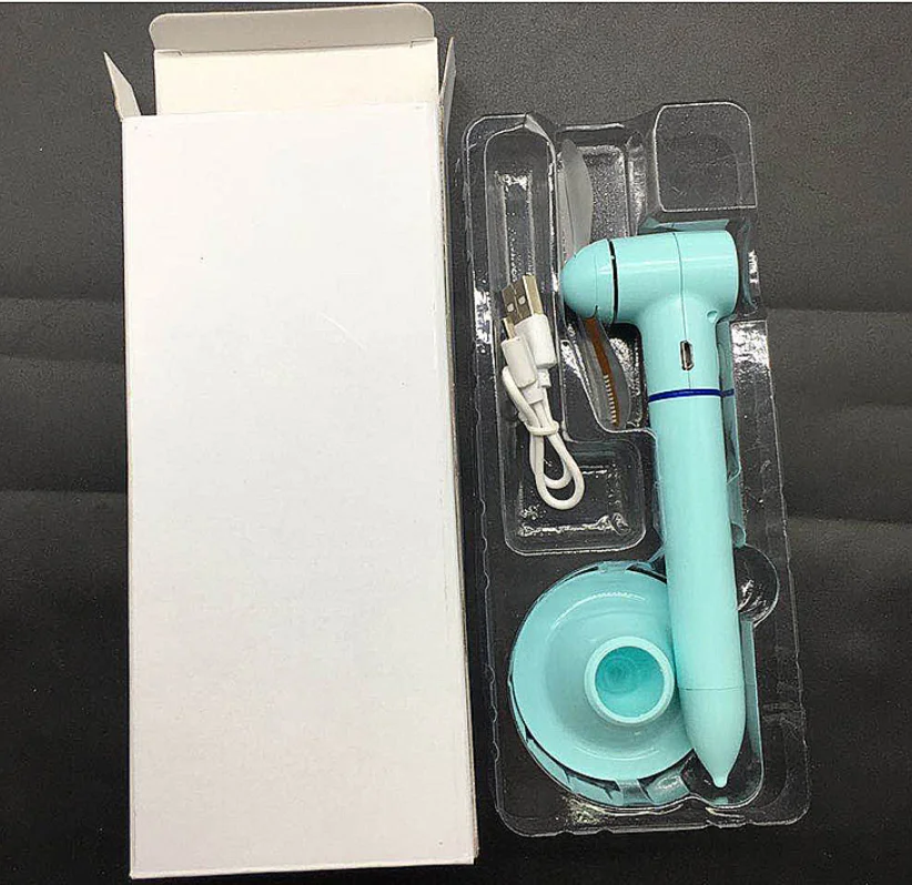 Rechargeable light up flash led message fan ballpoint pen with holder