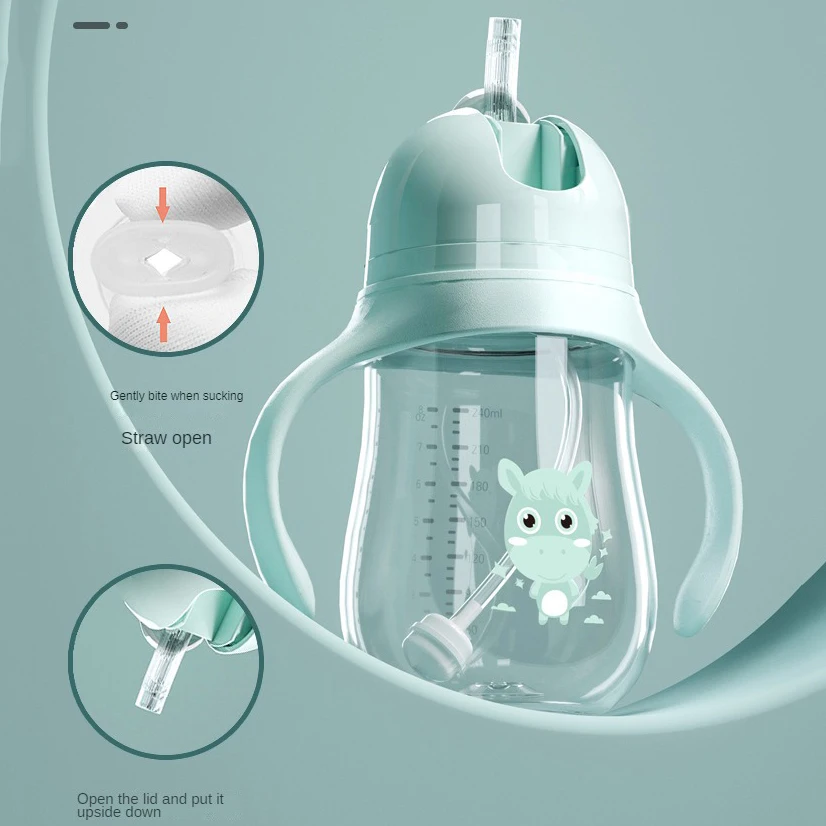 Clear Bottle Baby Milk Bottle Wide Neck Ergonomic Milk Bottle Water Baby Set Feeding Plain
