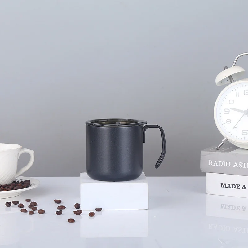 Customized Logo And Color Tumbler 350ml Double Wall 304 Metal Coffee Mugs With Handle - Buy Coffee Mugs
