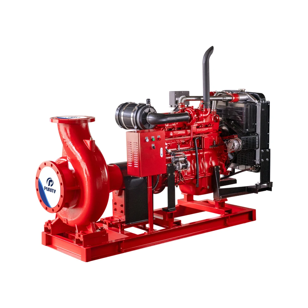 Purity 32hp,38hp,61hp High-efficiency Sea Water Diesel Fire Pump With Control Panel