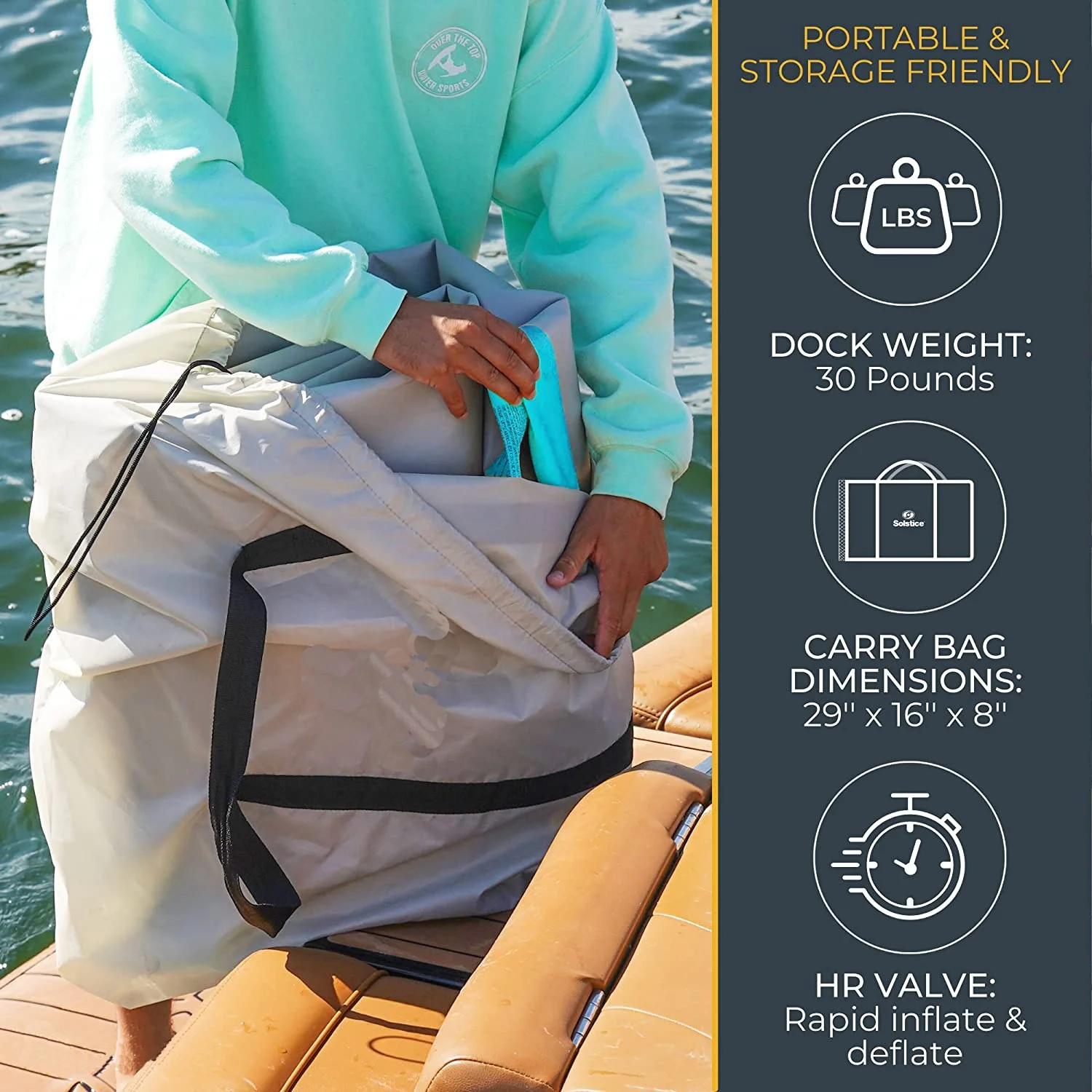 Inflatable Floating Dock Stable Platform Raft For Beach Lake Pool Up To 6 People Rafting And Recreation