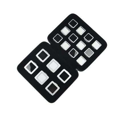 Silver gemstone jewelry zipper bag easy to carry ring face small box loose diamond display gemstone box display gem box display