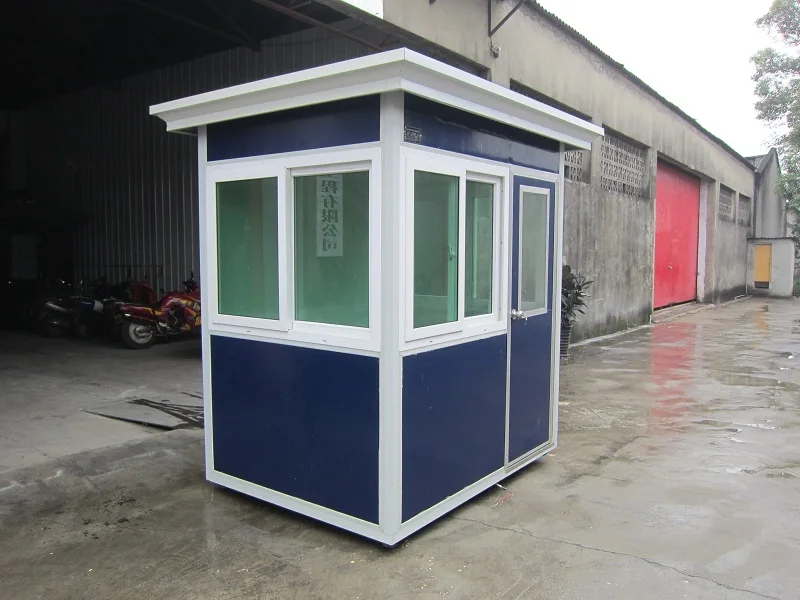 Color Steel Sandwich Panel Outdoor Security Guard Prefab Houses For Portable Kiosk Booths For Sale