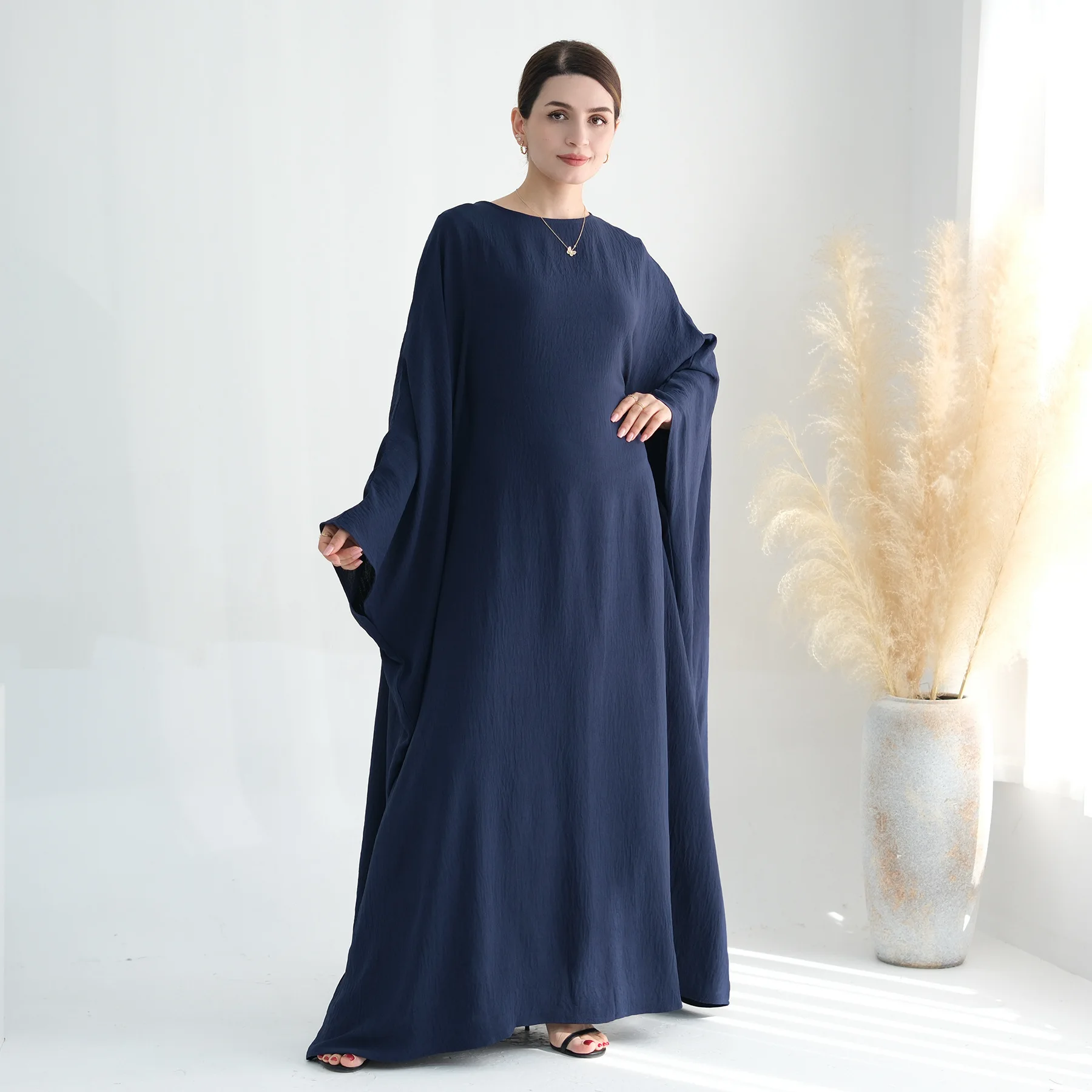 Yibaoli Manufacturer eid mubarak arabic 11 colors islamic batwing abaya dress