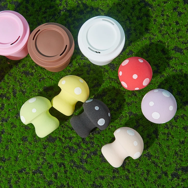 Mushroom Shaped Makeup Sponge Blender Beauty Vibration Foundation Powder Puff Puff Latex 3-5 Days 4.5*7cm in Bulk 20 Pcs Freely