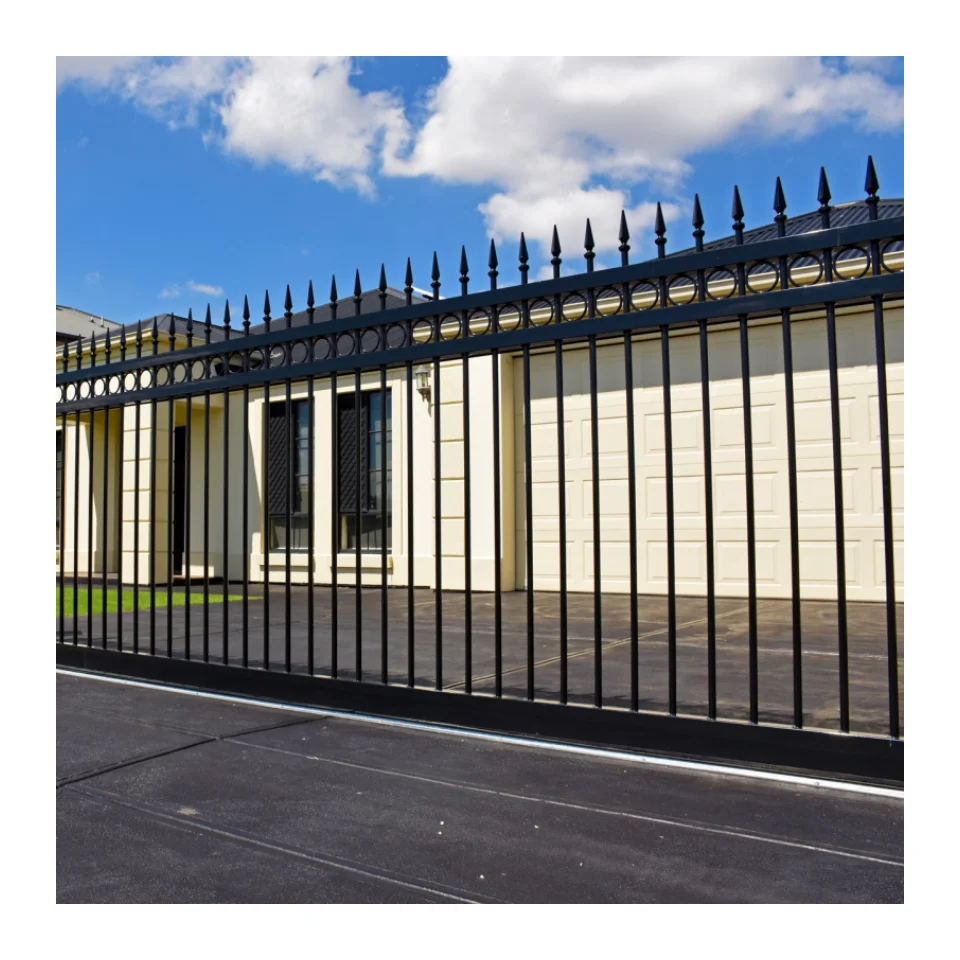 Invincible Design Wrought Iron Fence Steel Rail Garden House Gate Fencing Panels