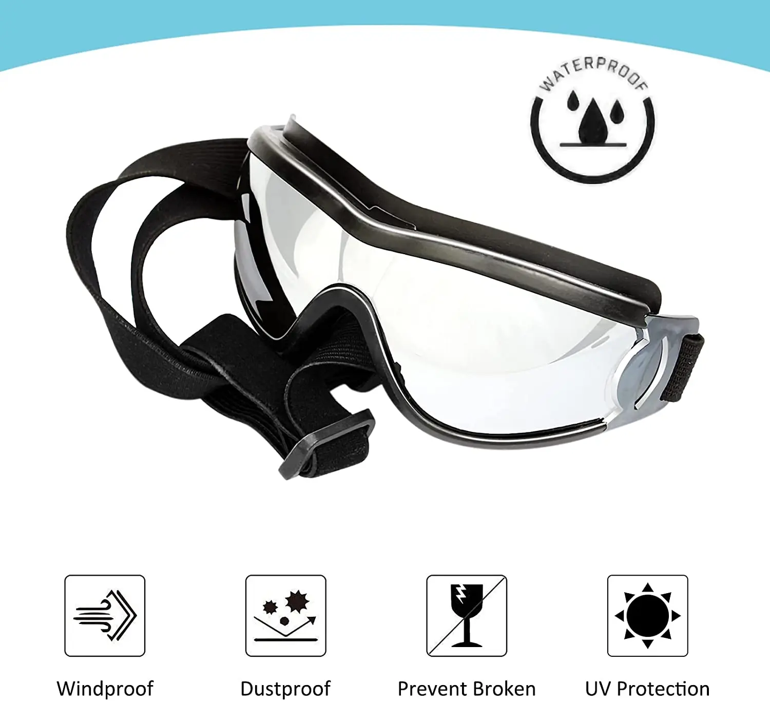 
Best Selling Adjustable Dog Goggles Dog Sunglasses UV-Proof Waterproof Windproof 