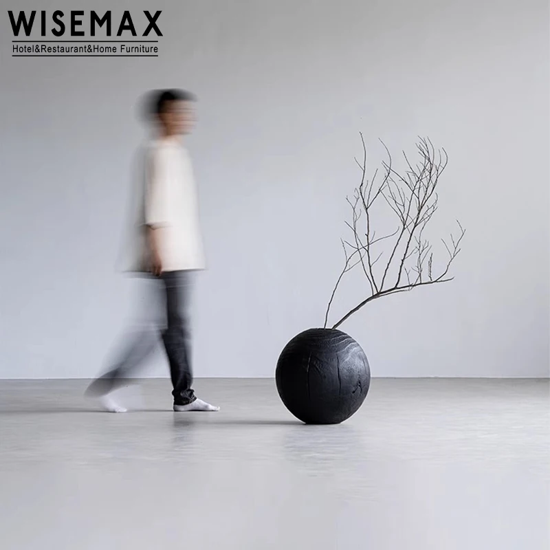 WISEMAX мебель светлая Роскошная домашняя напольная декоративная ваза для цветов ресторана деревянный