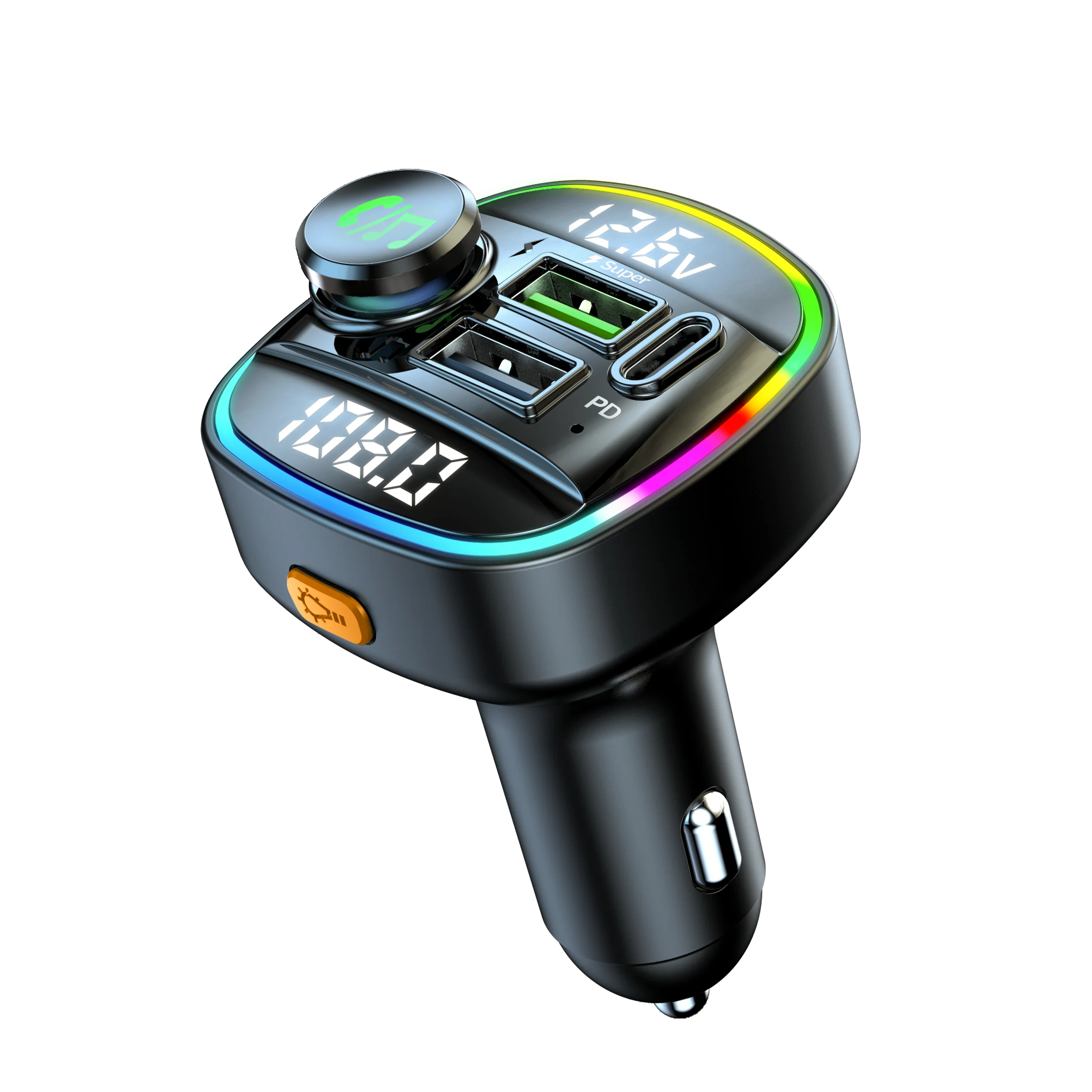 Blue tooth 5.3 FM Transmitter Handsfree Car Radio Modulator MP3 Player With 22.5W USB Super Quick Charge Adapter for Car