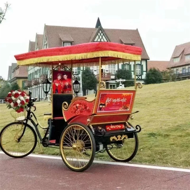 Electric tricycle for passenger ,Sightseeing Three Wheel Tricycle Electric Rickshaw Pedicab