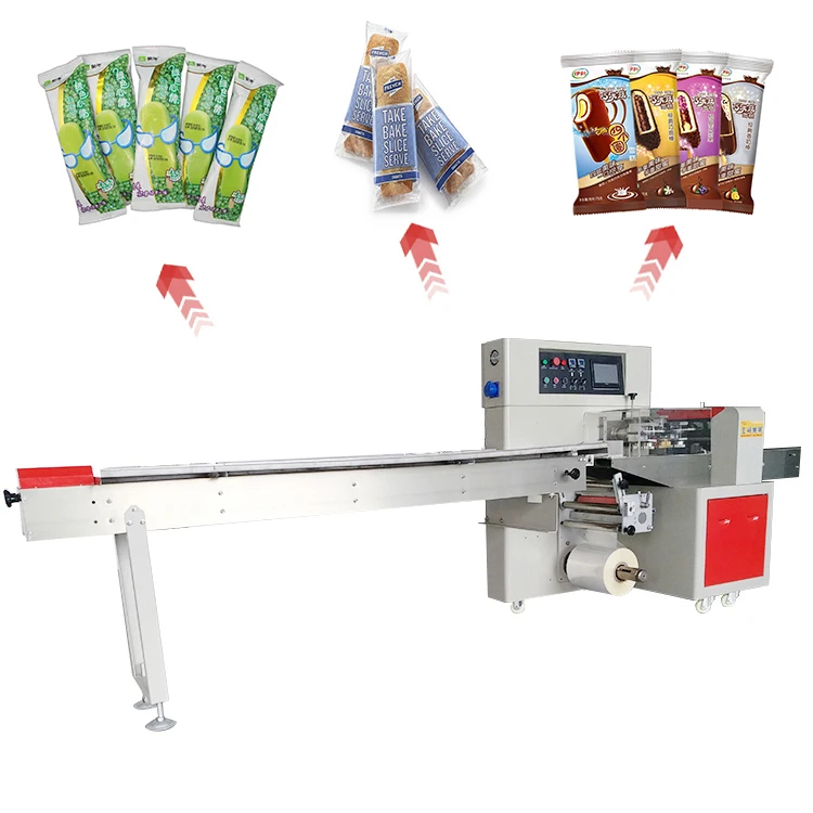 High Quality Horizontal Flow Type or Date Hard Candy Ice Lolly Packing Machine