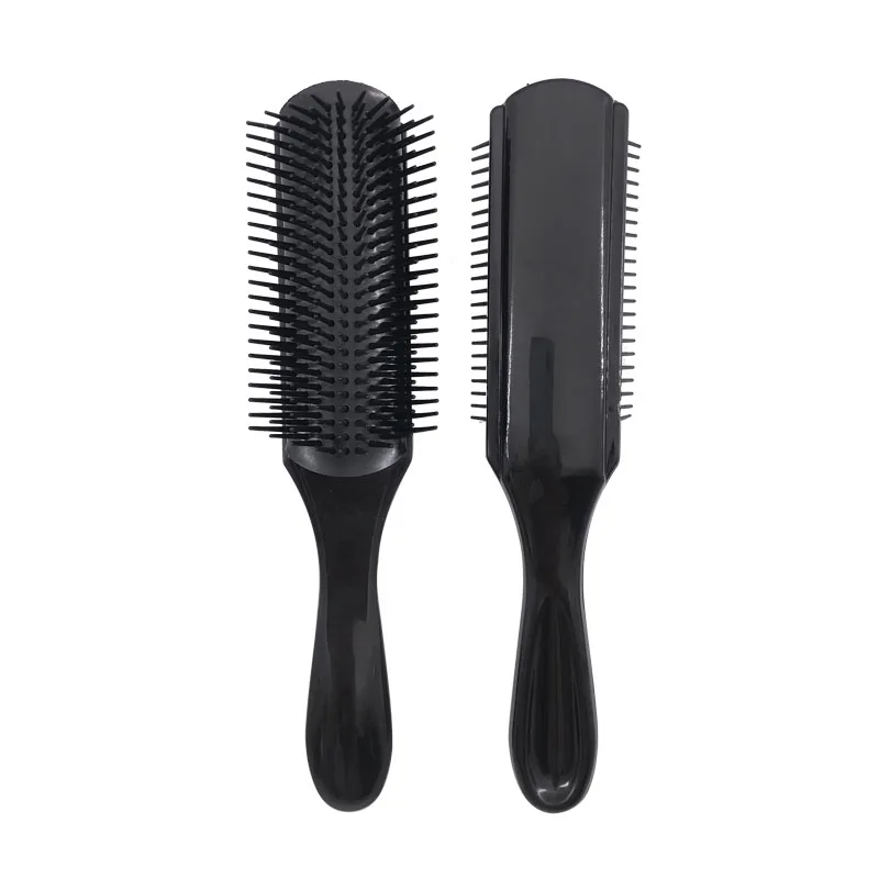
Amazon Hot Sell 2019 Personalized Nylon Bristles 9 Row Denman Hair Brush 