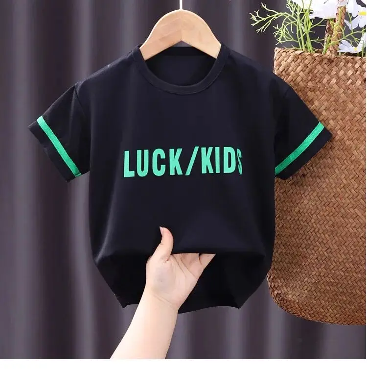 
wholesale Children short Sleeve t-shirt Custom Logo Printing jersey Plain boy baby tshirts 