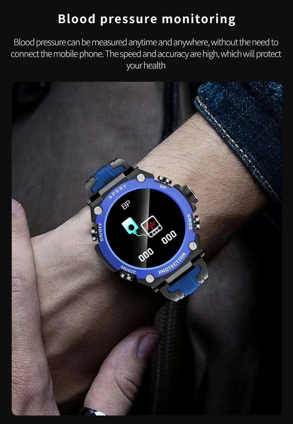 Professional outdoor sports smartwatch DK10 Blood Pressure Heart Rate Monitor Wrist Waterproof outdoor Fitness Tracker Bracelet