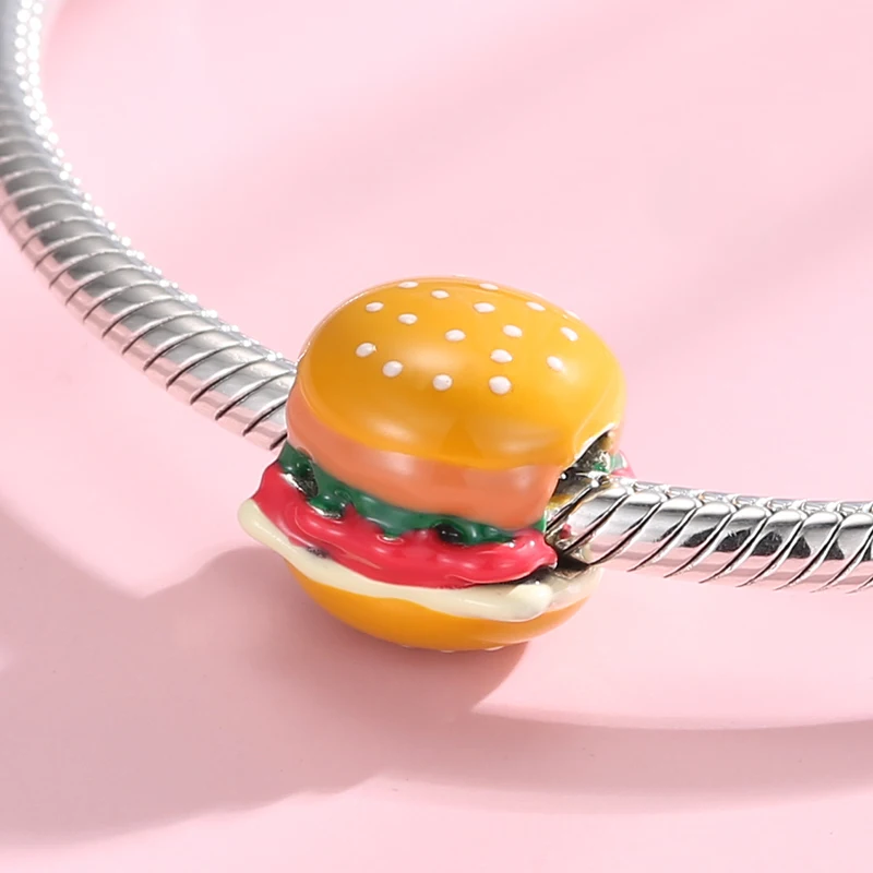 High Quality 925 Silver Delicious Food Dress Animals Pumpkin Yellow Duck Beads Charms for Jewelry Making Fit Original Bracelet