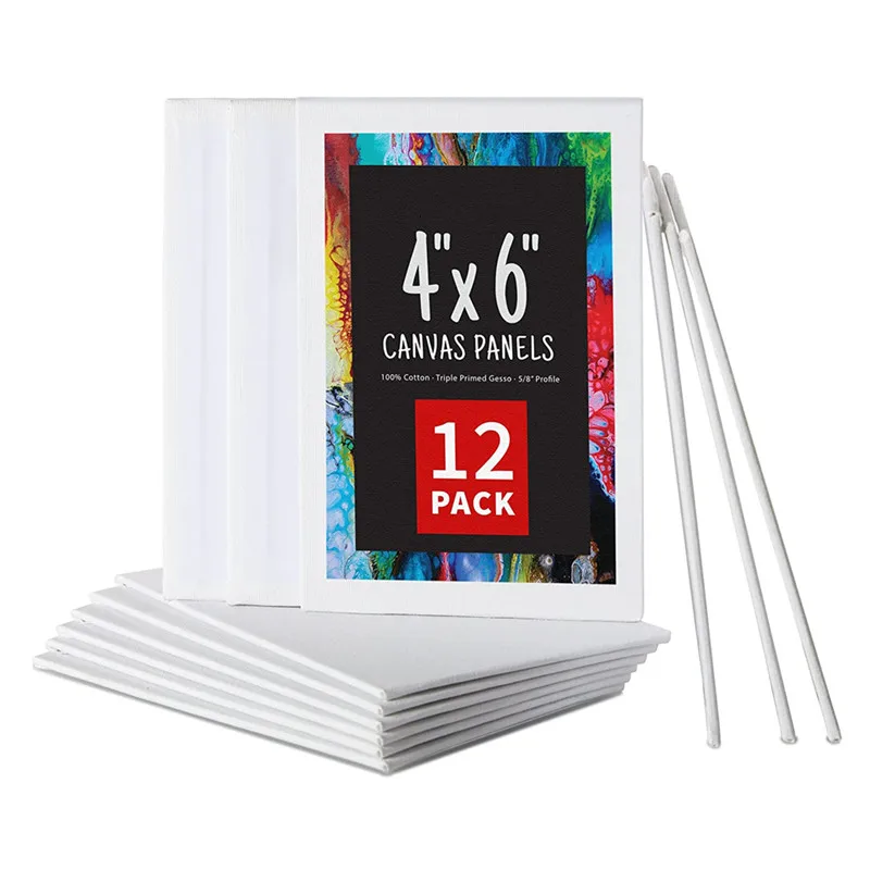 Cotton Canvas Panel 3.5mm thickness for Painting Material 280GSM 100% Cotton many size option