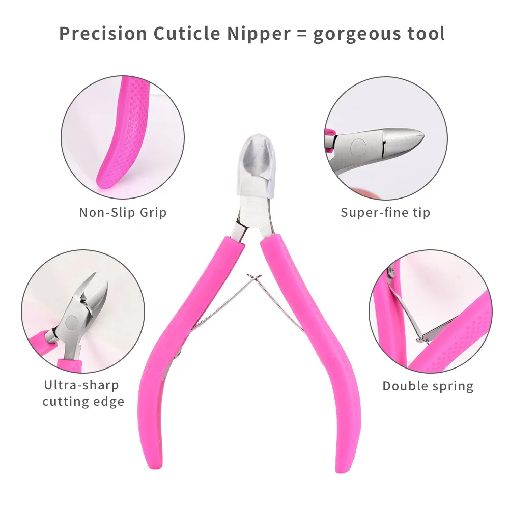 Silicone Handle Trim Dead Skin Cuticle Nippers Professional For Cuticle Remover
