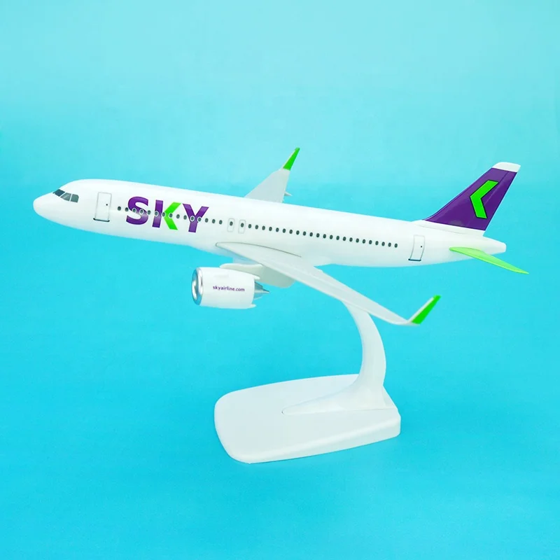 SKY A320neo 1/150 25cm Aircraft Plastic Model Decoration Promotional Gift