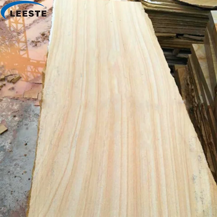 Natural Sandstone Slabs Paving Stone Yellow Sandstone Rock For Villa Wall Tile